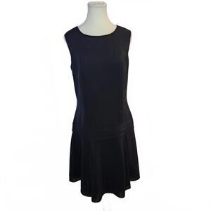 CHETTA B Womens Size 8 Black Sleeveless A-Line Dress